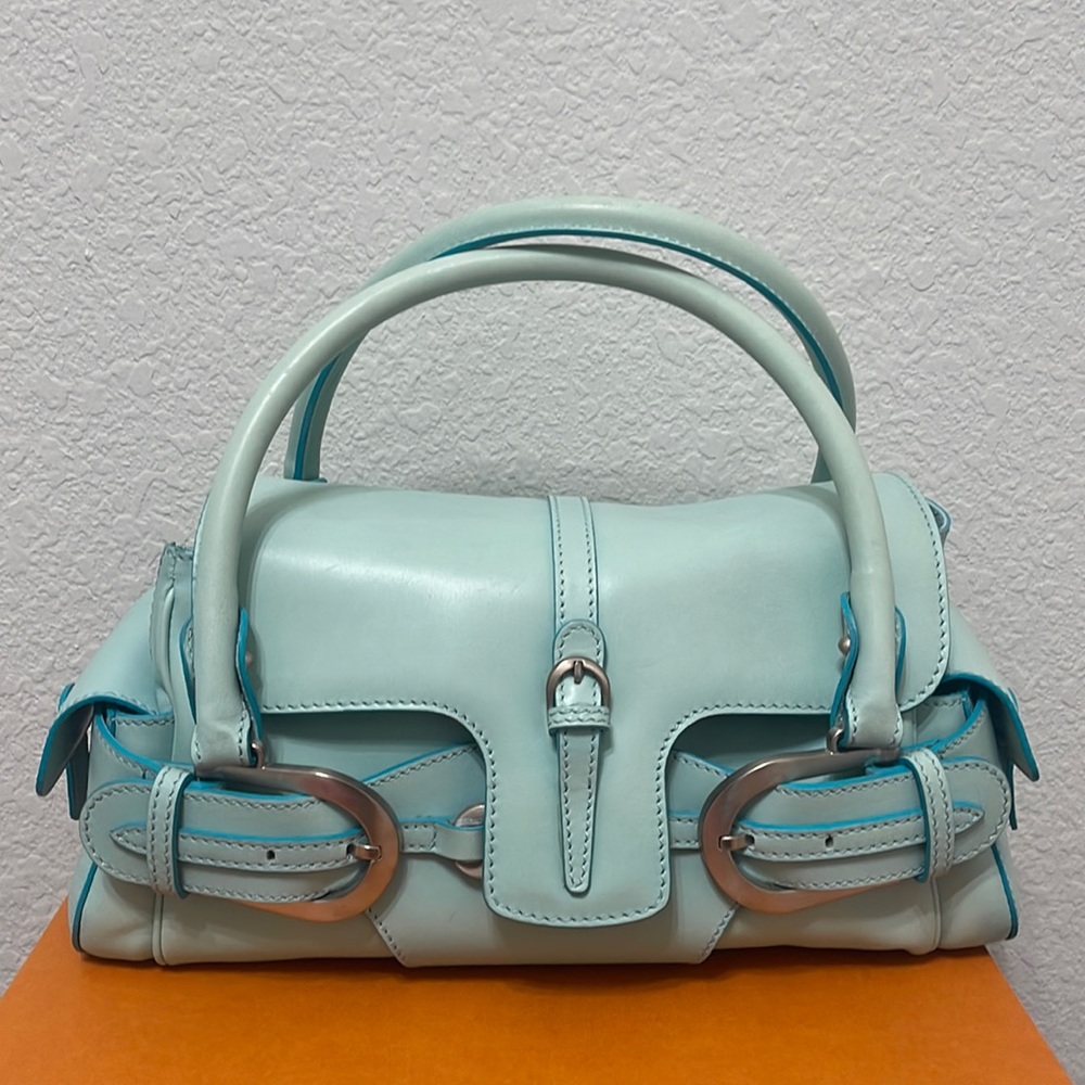 Jimmy Choo purse. Light blue. Never been used. Excellent condition. Vintage.